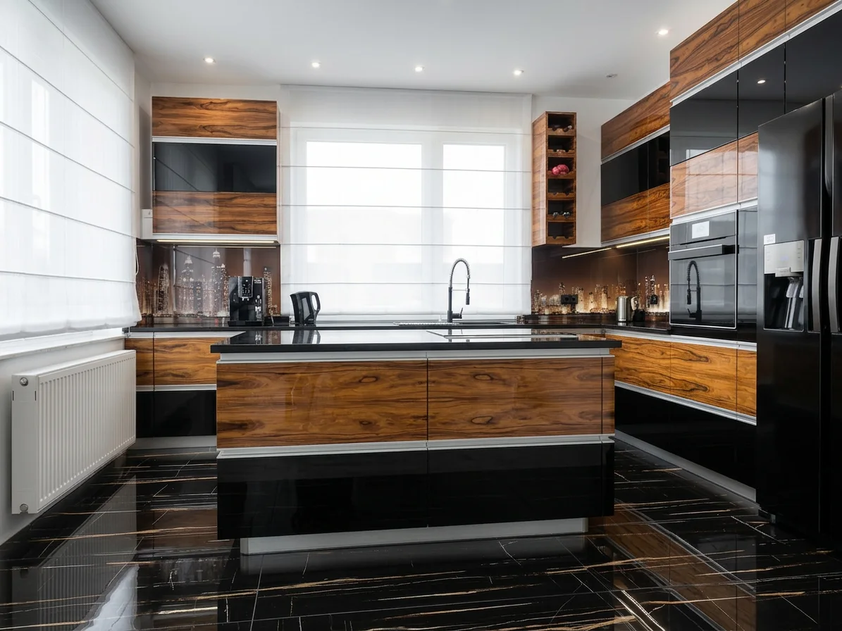 Zabudowa kuchenna Luxury Gloss and Wood