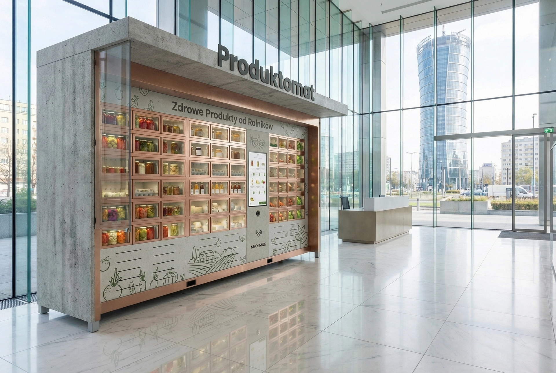 Produktomat - lobby biurowca