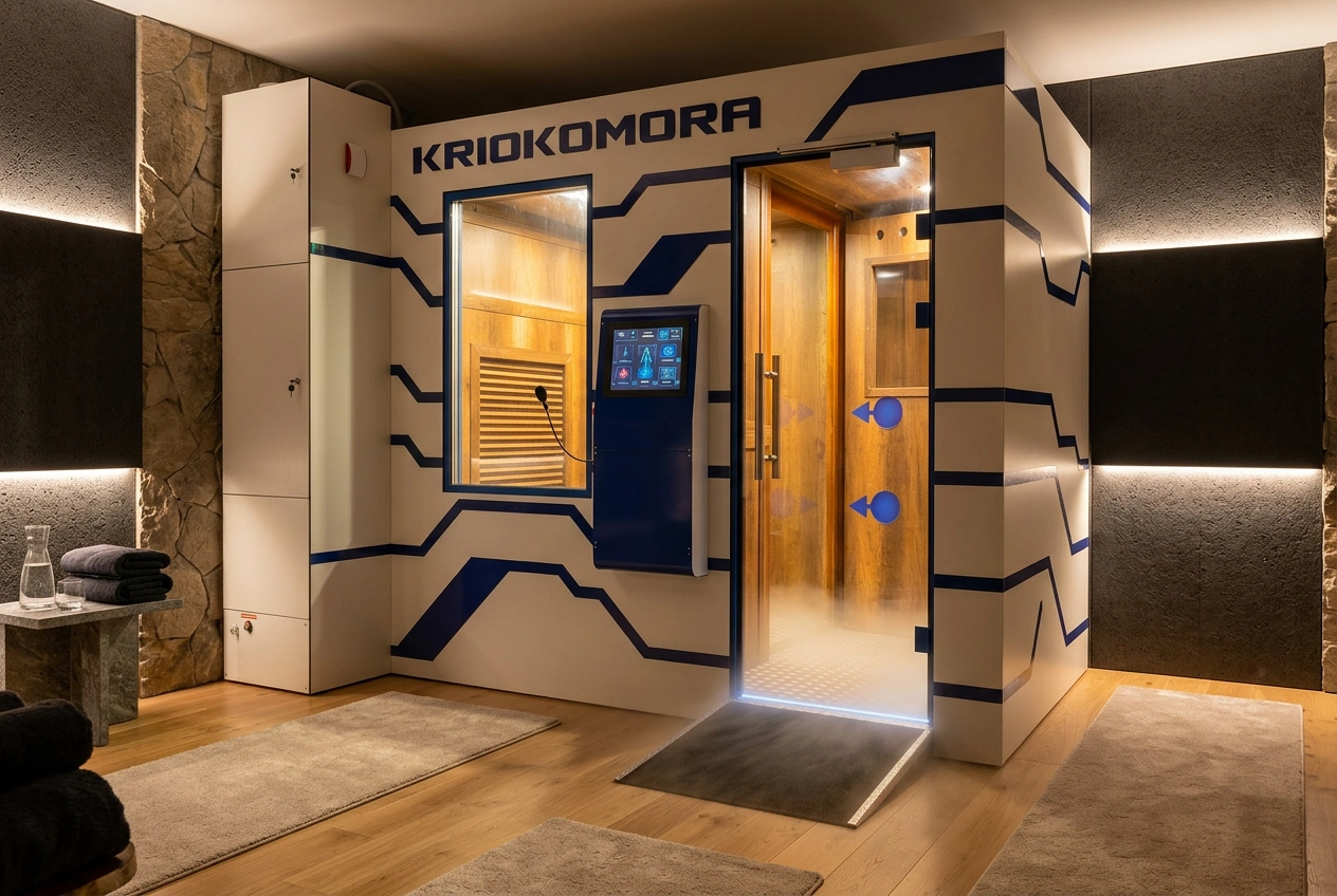 Komora kriogeniczna we wnętrzu placówki MAXimus